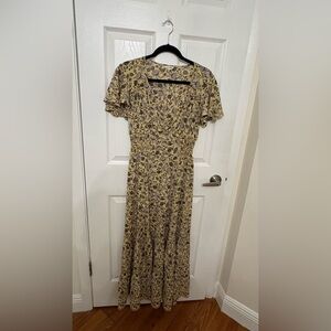 Max Studio Yellow Floral Maxi Dress